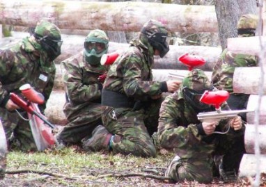 paintball game we have the flag