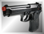 airsoft pistol used on target range
