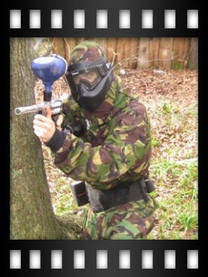 paintball player in action paintball games at brighouse